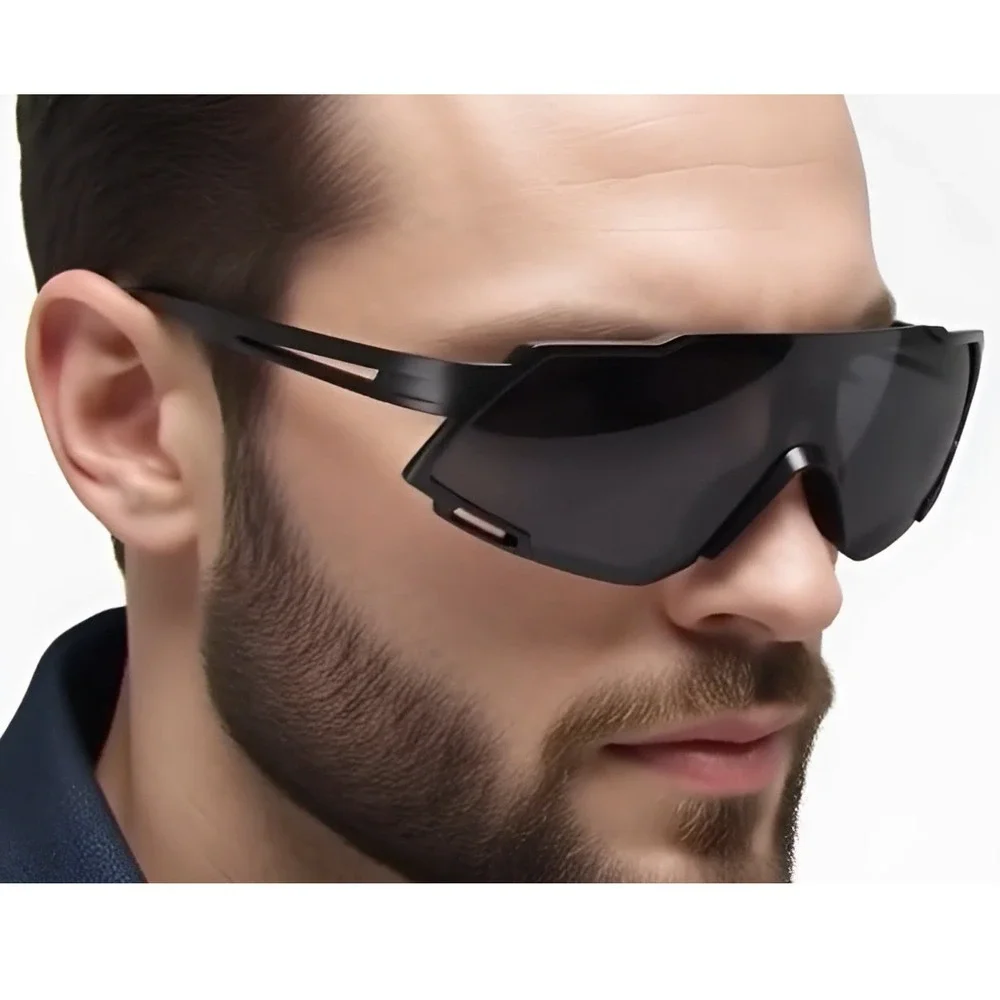 Men‎ Sports Sunglasses Black Lens Outdoor Driving Golfing Fishing Skiing Fashion